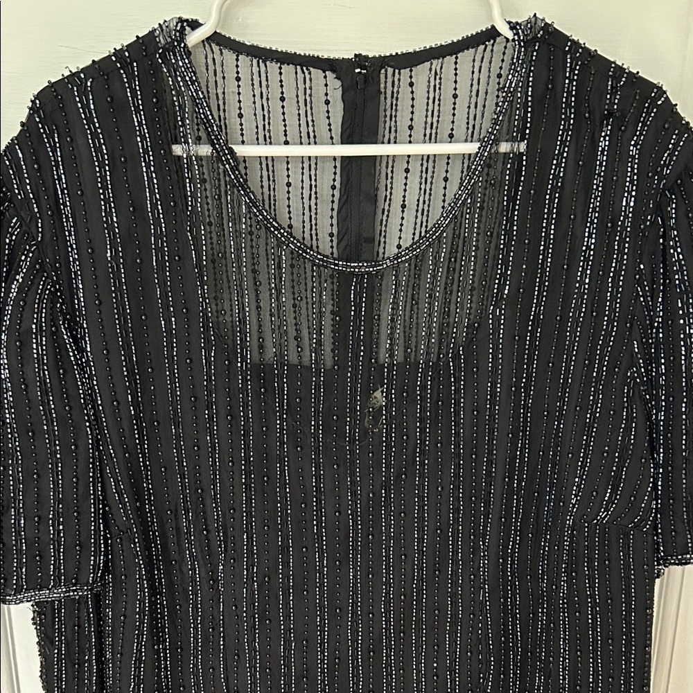 Lane Bryant Black Beaded Dress
